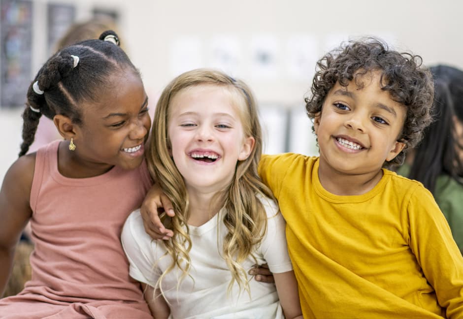 Children being friends